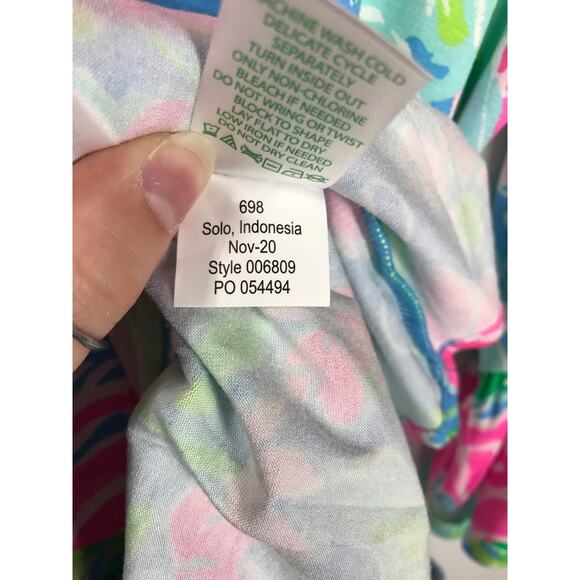 Lilly Pulitzer Kassi Wrap Short Dress Bright Floral XS Spring Summer Vacation - Picture 10 of 12